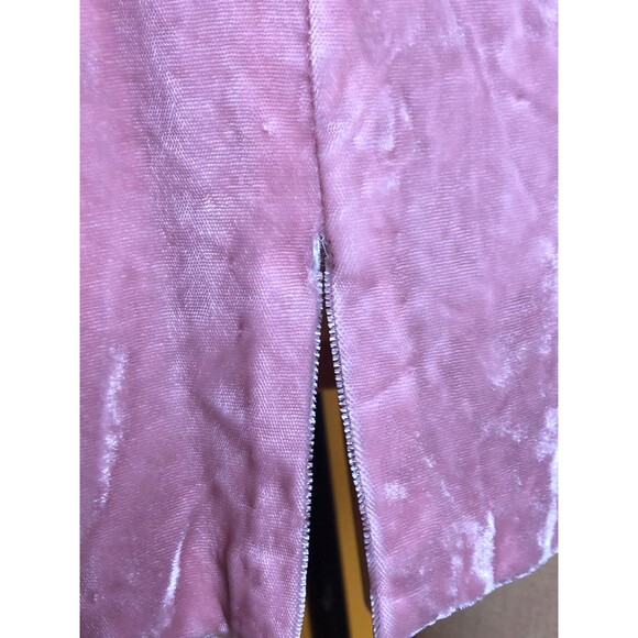 NWT 1990s-Y2K Jessica McClintock GUNNE SAX Pink Velvet Dress W/Cut Out S. AS IS - Picture 8 of 10